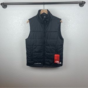 North Face TNF Mens Everyday Insulated Black Full Zip Vest Small Company  Logo